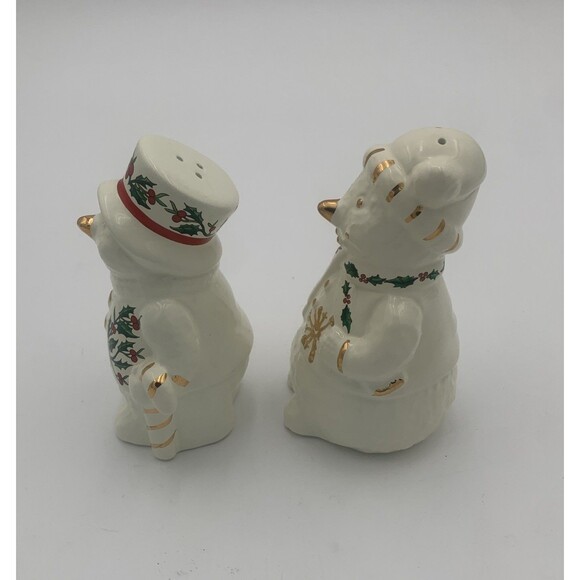 Baum Bros. Set of 2 Mr & Mrs Snowman Salt and Pepper Shakers. Christmas - Picture 4 of 9